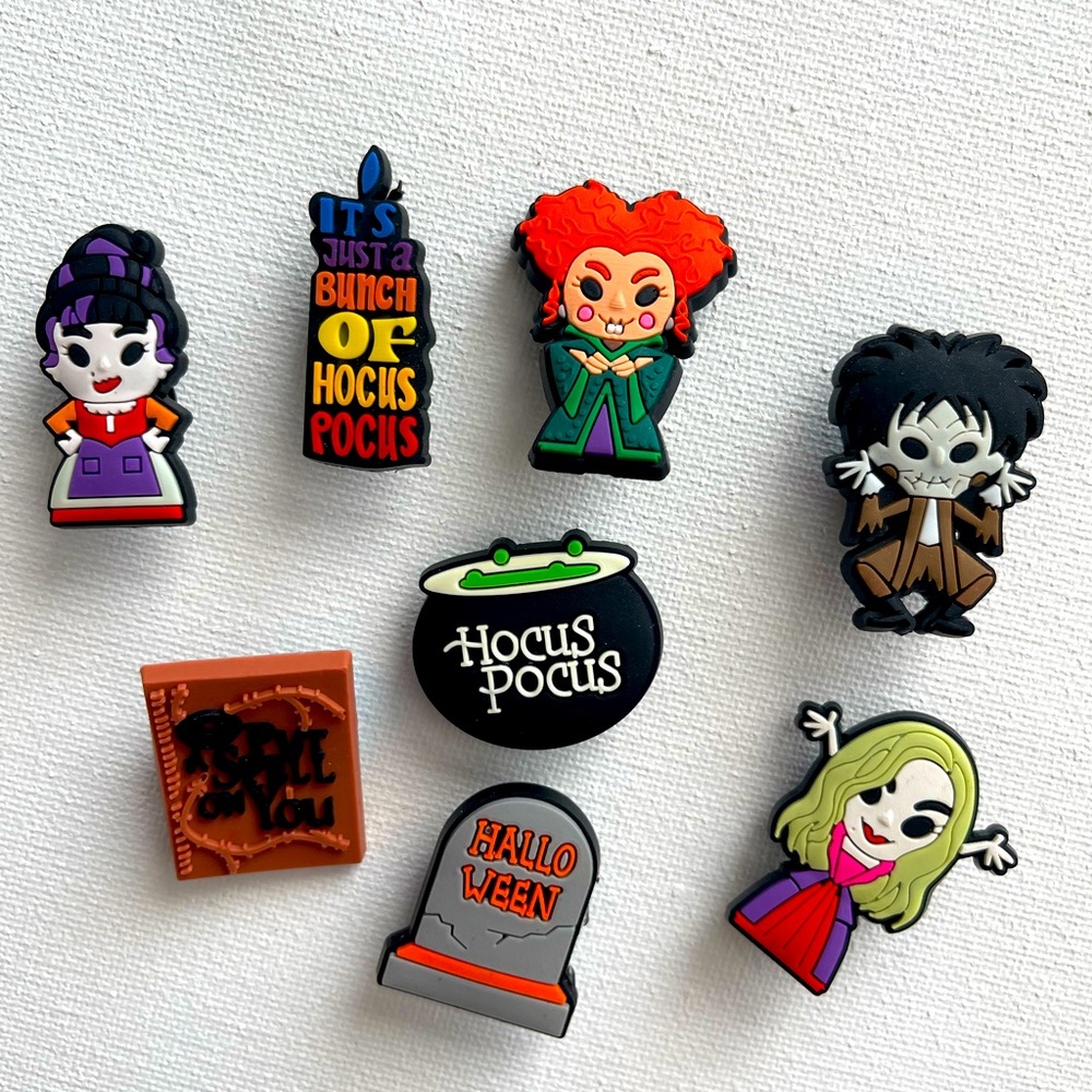 Hocus Pocus Themed Croc Charms - Set of 8